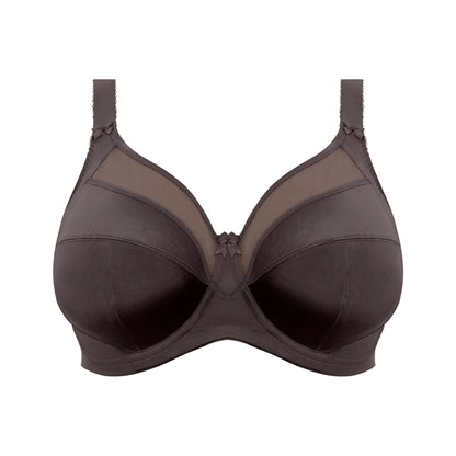 Goddess Keira Banded Bra in Chocolate - Cut Out