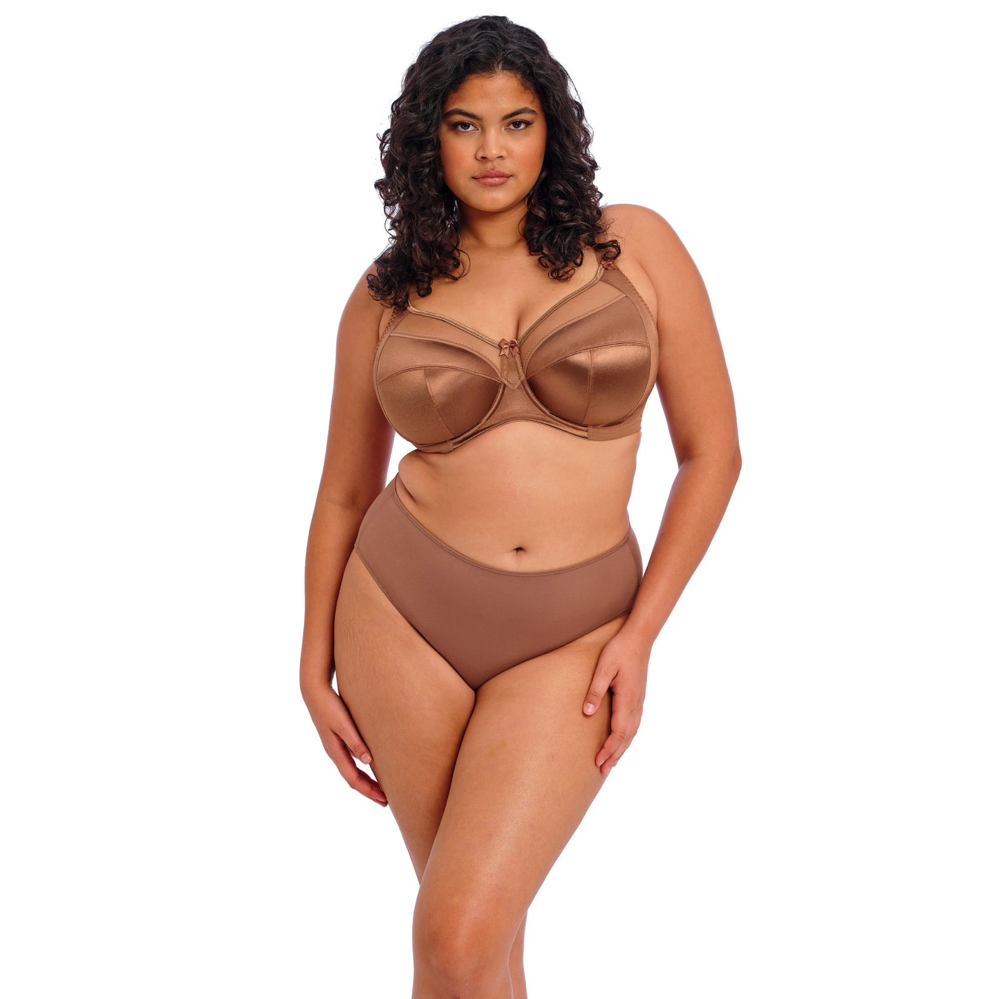 Goddess Keira Banded Bra in Cinnamon - Front View