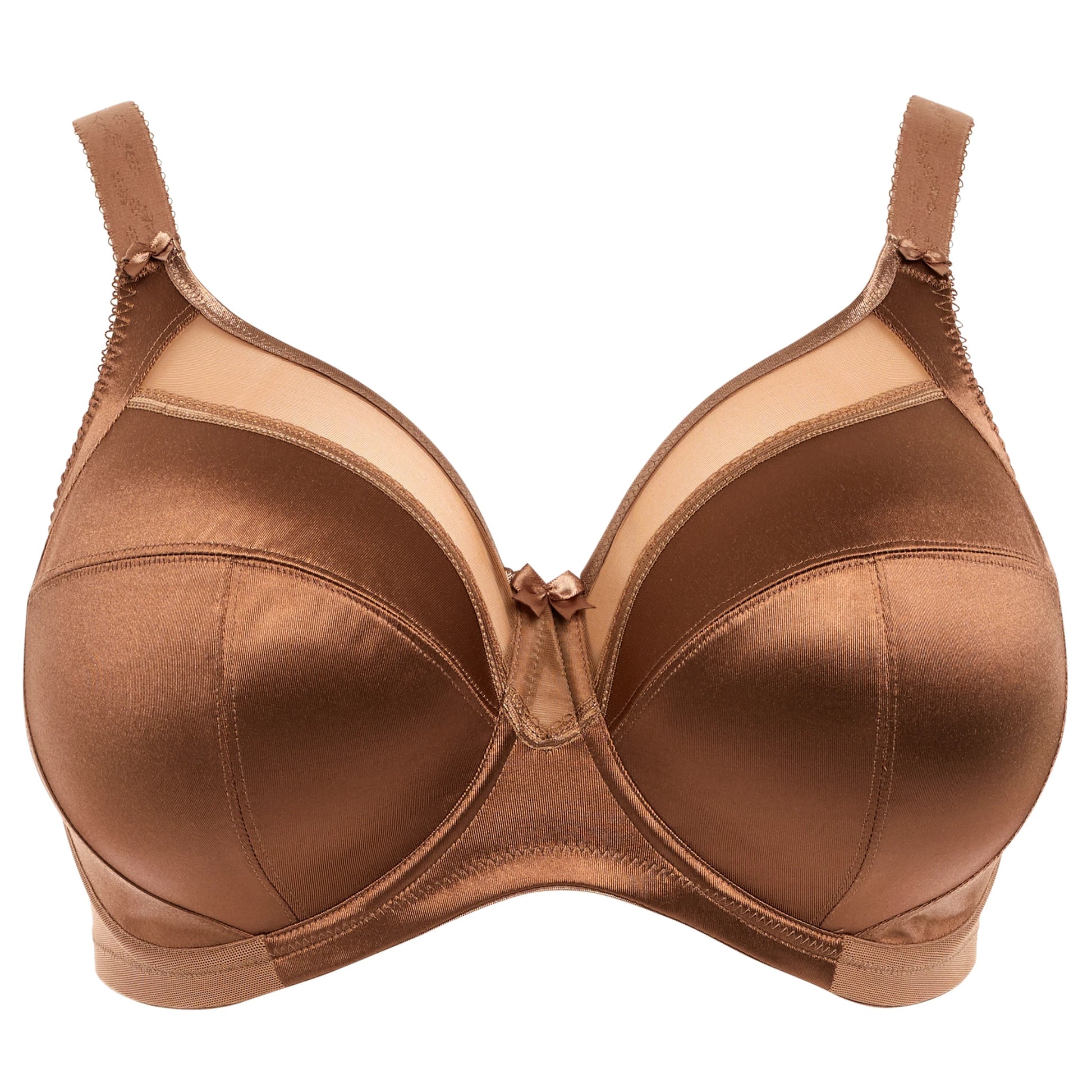 Goddess Keira Banded Bra in Cinnamon - Cut Out