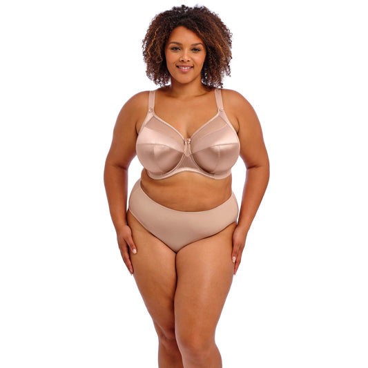 Goddess Keira Banded Bra in Fawn - Front View
