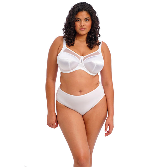 Goddess Keira Banded Bra in White - Front View