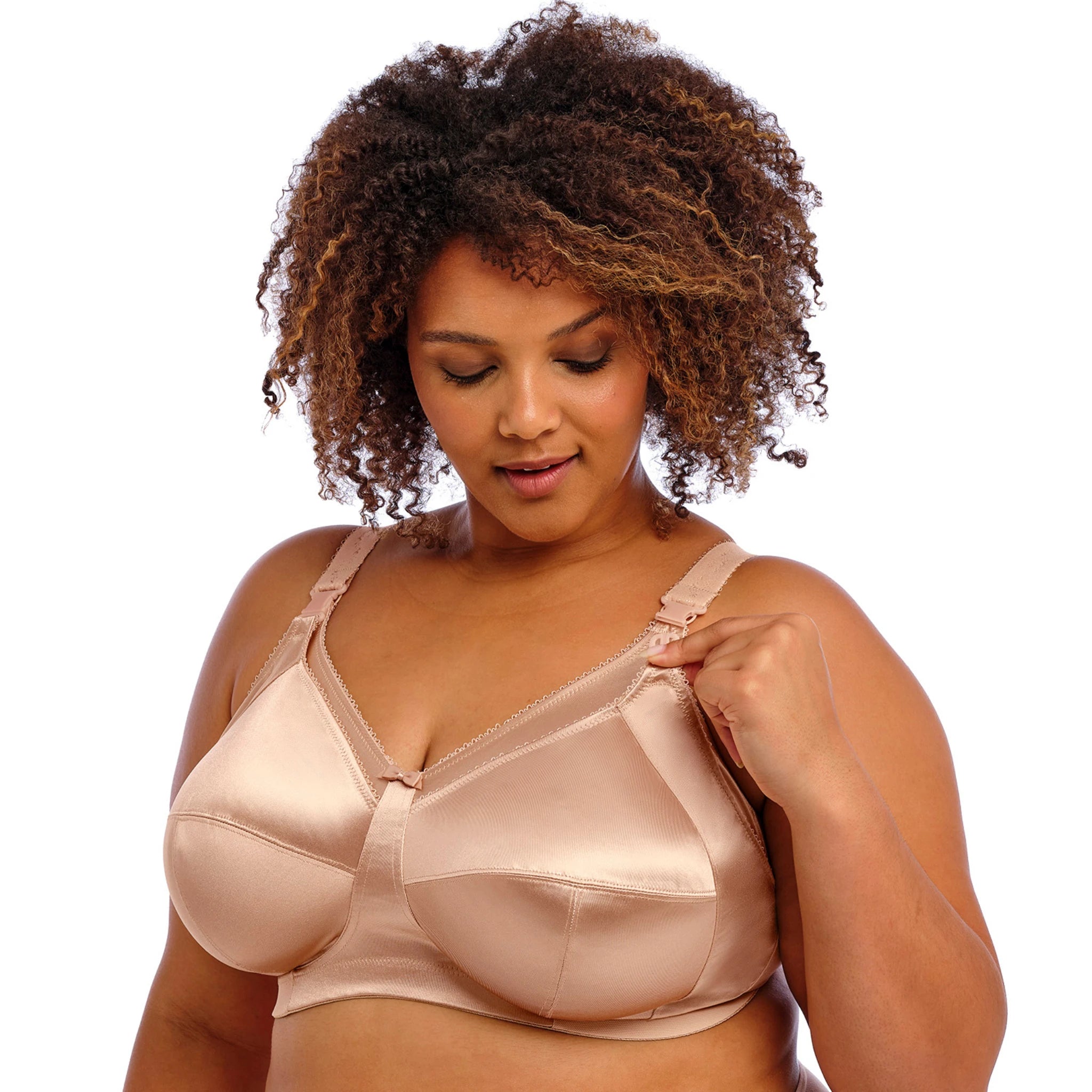 Goddess Keira Nursing Bra in Nude - Clsoe Up