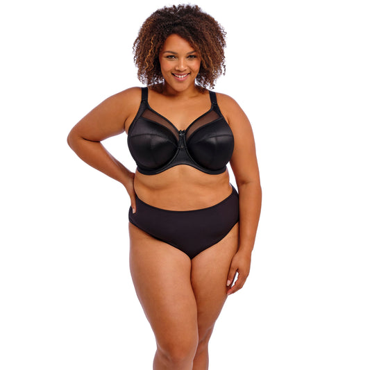 Goddess Keira Banded Bra in Black - Front View