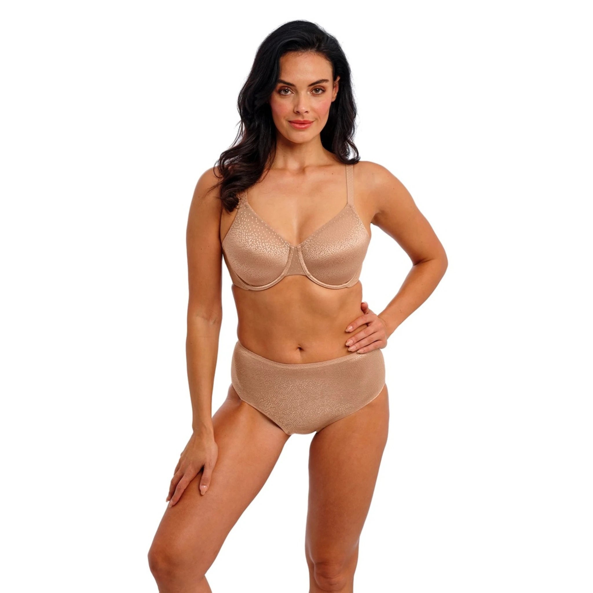 Wacoal Back Appeal Classic Underwire Bra in Praline - Front View
