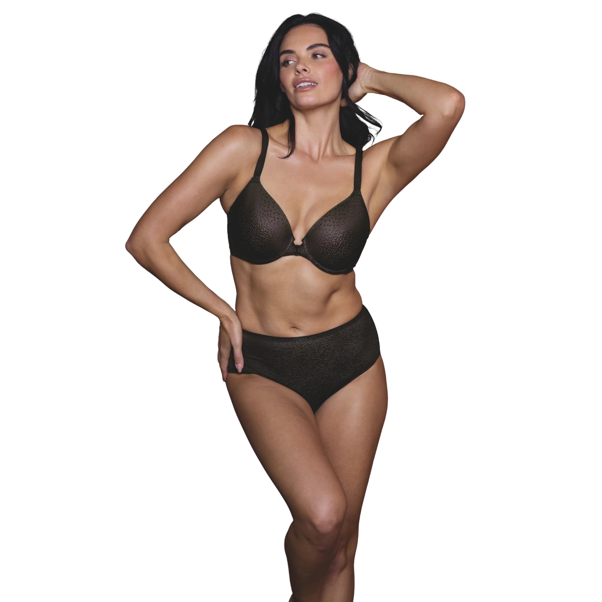 Wacoal Back Appeal Front Fastener Bra in Black - Front View