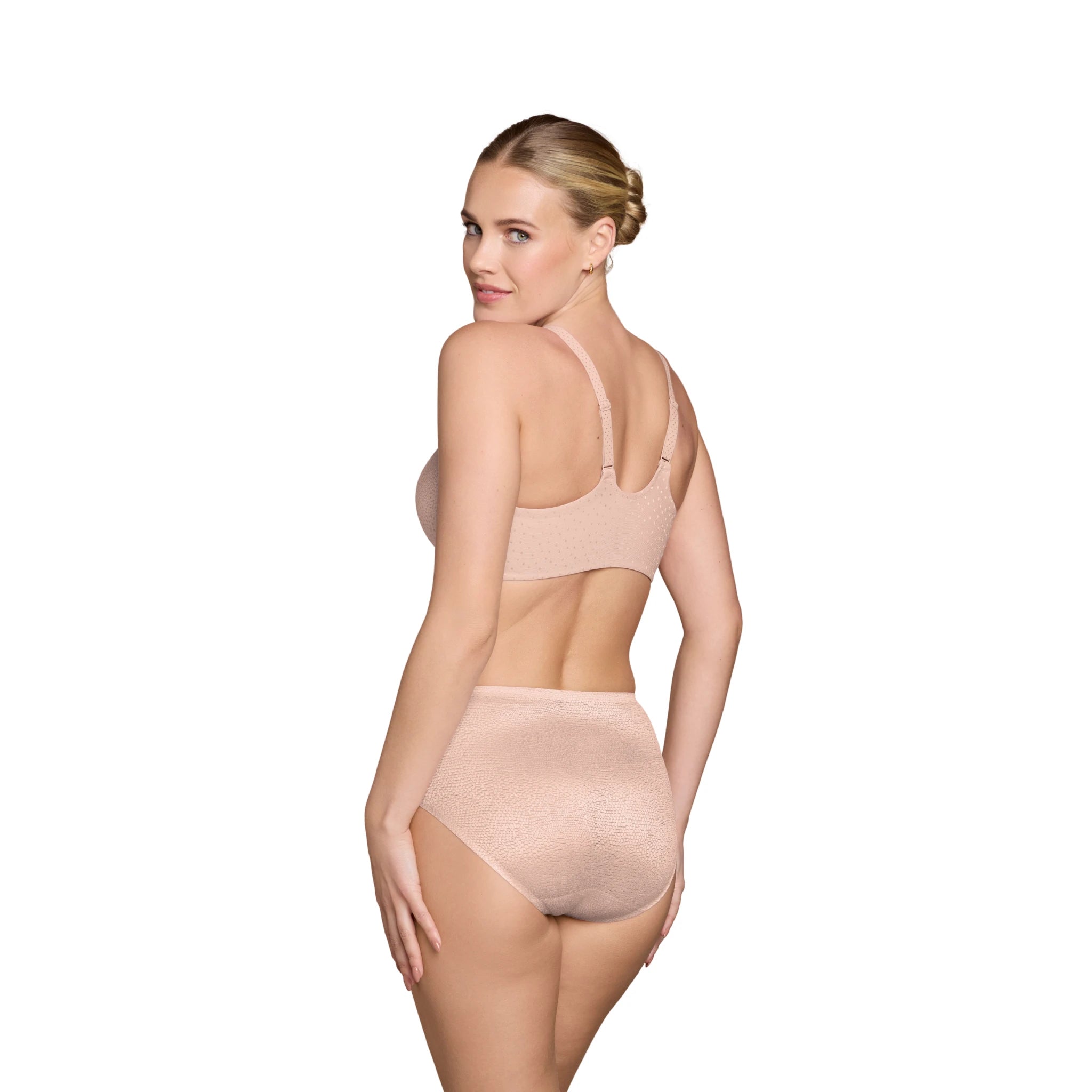 Wacoal Back Appeal Front Fastener Bra Rose Dust - Back View