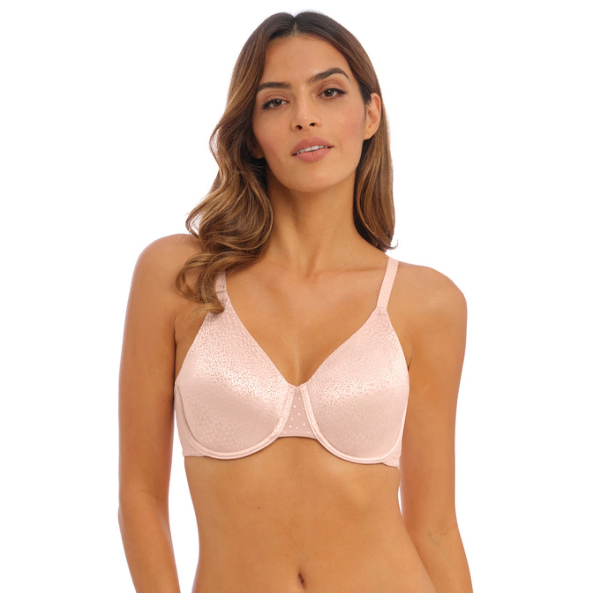 Wacoal Back Appeal Classic Underwire Bra in Rose Dust - Front View